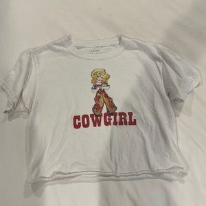 Brandy Melville, cowgirl tee slightly worn great condition, one size💕